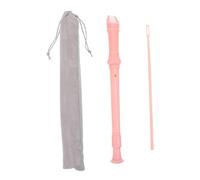 PartyKindom Flauta Dulce Soprano Para Niños, Instrumento Educativo De Resina Abs Alimentaria, 8 Agujeros, Color Rosa, Adecuado Para Principiantes y Enseñanza Musical Infantil