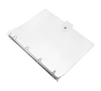 PartyKindom Funda para Cuaderno Transparente A4 4 Anillas Estuche de Plástico para Notas Práctica y Ligera para Oficina y Escuela