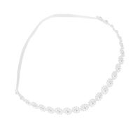 PartyKindom Girl Headbands Pearls Beaded Small Elastic Hairband Adjustable Soft Hair Accessories For Photoshoots And Special Occasions