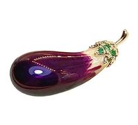 PartyKindom Hebilla antiexplosión patas pin de solapa de berenjena broche chino broche de cárdigan clip de suéter placa para mujer Pasador decorativo broche pin vestir cobre Violeta