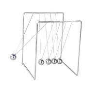 PartyKindom Iron Newton influye la Pelota Balancearse de Cuna de Newton Bolas balanceadoras para Escritorio Bolas de péndulo de Newton péndulo de Bolas oscilantes Plata