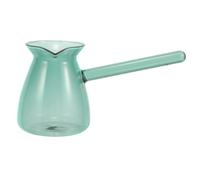 PartyKindom Jarra de Vidrio para Leche y Café con Asa Lateral Ergonómica Resistente Altas Temperaturas Versátil para y Uso Doméstico Capacidad Color Verde Lago