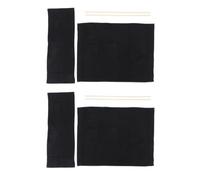 PartyKindom Juego de 2 Fundas de Lona Negra para Asiento de Silla de Director, Tela Resistente Antienvejecimiento para Sillas Plegables de Camping y Muebles de Exterior, Repuesto Duradero