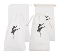 PartyKindom Juego de 4 Bolsas para Zapatillas de Ballet de Poliéster Diseño de Cordón y Gran Espacio de Almacenamiento, Resistentes al Desgaste y Antiarañazos