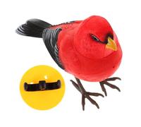 PartyKindom Juguete Eléctrico para Pájaros Modelo De Pájaro Juguetes para Pájaros Simulación De Pájaro Cantando Playthings Divertidos Adorno Artesanal De Aves Jugadas Juguete El Plastico Rojo