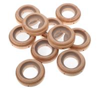 PartyKindom Kit De 10 Piezas De Parches De Ajenjo Con Anillo De Jade Soporte Para Equipo Palos Silvestres Naturales Beige Acero Inoxidable