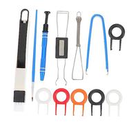 PartyKindom Kit de Limpieza de Teclado Extractor de Teclas Cepillo para Dispositivos Electrónicos Herramienta de Limpieza Profesional para Teclados Mecánicos Color Negro