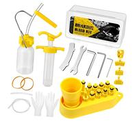 PartyKindom Kit de Purga de Frenos de Bicicleta de Herramienta de Reparación de Disco Hidráulico Compatible con Aceite Mineral y de Mango
