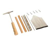 PartyKindom Kit de Reemplazo para Kalimba de 17 Teclas Hecho a Mano Llaves de Madera y Metal para Piano de Pulgar DIY Seguro y Elástico Adecuado para Obsequio