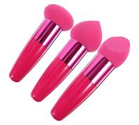 PartyKindom Lápices De Maquillaje Profesionales 3 Unidades Tamaño Pequeño Mango Rosa Para Mujeres Uso Diario y Salón Esponjas Cosméticas Aplicadoras