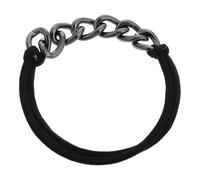 PartyKindom Lazos Metálicos Pelo Negros 1 Unidad Tamaño Mediano Banda Elástica Trenzada Soporte para Coleta Mujeres y Niñas Accesorios para Cabello