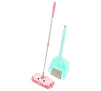 PartyKindom Limpieza para Escoba Recogedor y Fregona Miniatura Set de Juguetes Educativos para Imitar Domésticas Regalo para Bebés y Desarrollo