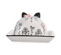 PartyKindom Mantequera con Tapa Grande de Cerámica para Almacenamiento de y Queso Recipiente Decorativo para Cocina para Refrigerador y Mostrador