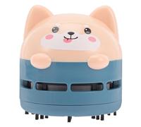 PartyKindom Mini Aspiradora de Escritorio USB Recargable Forma de Gato Potente Succión para Polvo, Migajas y Residuos Oficina y Hogar Diseño Compacto Portátil Color Verde Oscuro