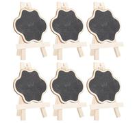 PartyKindom Mini Letreros de Pizarra Infantil de Madera con Soporte, Tablero de Tiza para Escritorio, Uso Decorativo en Bodas y Vida Útil Larga