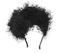 PartyKindom Mini Sombrero Vintage para Mujer con Diadema de Tejido Negro, Lazo y Borla Elegante, Adecuado para Fiestas de Té y Uso Diario