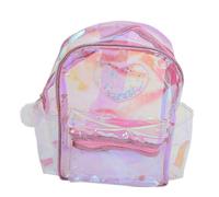 PartyKindom Mochila Transparente De PVC Love Mochila para Conciertos y Festivales para Mujer Casual Bolso Transparente Adorable para Eventos