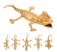 PartyKindom Modelos de Animales de Paisajismo de Plástico Dorado, 6 Piezas Resistentes Que No Se Deforman ni Desvanecen, Ideales para Decorar Jardines y Plantas en Maceta