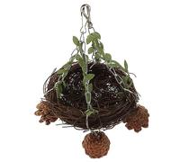 PartyKindom Nido de Pájaro de Ratán Natural Juguete para Pájaros Pequeños Medianos Grandes Interiores