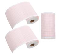 PartyKindom Papel Térmico Médico de Cuadrícula Roja 80mm X 20m, 3 Rollos para Electrocardiograma Compatible con Se-3/300/mindray R3, Papel para Registrar en Clínicas y Hospitales