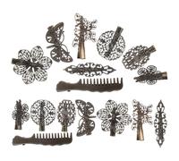 PartyKindom Pasadores de Pelo Vintage de Metal Marrón para Mujer y Niña, Clip para Cabello y Ropa, Paquete de 16 Unidades, Adecuado para Fotografía y Citas Varios estilos