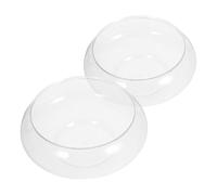 PartyKindom Pecera Anticaída de Plástico Transparente 2800ml, Pecera Pequeña Redonda para Escritorio y Decoración de Oficina, Acuario para Peces y Tortugas, Fácil Limpieza y Mantenimiento