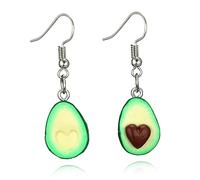 PartyKindom Pendientes De Corazón Forma De Aguacate Para Mujeres Joyería Ligera De Arcilla Polimérica Segura Diseño Colgante Duradero Para Adolescentes y Uso Diario