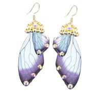 PartyKindom Pendientes Largos De Alas De Colgantes Pendientes De Moda Para Mujer Joyería De Metal Hipoalergénico Para Ceremonias y Eventos Diarios