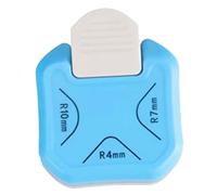 PartyKindom Perforadora de Esquinas Redondeadora Tres para Manualidades Herramienta de Precisa para Recortar Fotos y Tarjetas Diseño Compacto y Duradero Azul