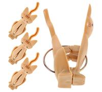 PartyKindom Pinzas para Bolsas de Patatas Fritas 4 Unidades, Clips Multifuncionales Resistentes al Viento de Plástico Amarillo, Sujetan Notas y Sellan Aperitivos para Cocina y Oficina