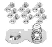 PartyKindom Placa de Contacto de Resorte para Batería AA, 10 Unidades, Placa Semicircular de Níquel, Conversión Negativa a Positiva, Accesorio para Caja de Batería, Compatible Controles