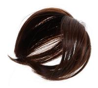 PartyKindom Postizo para Cabello Fino Clip, Fibra Sintética, 15 Cm, Color Castaño Claro, para Mujeres Cabello Corto, Cobertura de Raíz y Volumen, Uso Diario, sin Marcas