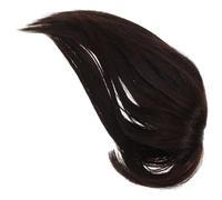 PartyKindom Postizo para Mujeres de Cabello Fino Toppers de Pelo Clip Extensiones de Volumen Natural y Transpirable Oscuro