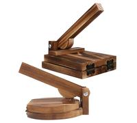 PartyKindom Prensa de Masa de Madera para Cocinar 2 Piezas Molde Cuadrado y Redondo para Hacer Piel de Dumplings y Noodles Utensilios Manuales de Cocina
