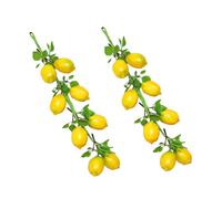PartyKindom Ramo de pinchos de limón falsos decorativos para colgar frutas para el hogar, jardín y guirnalda de limón artificial, adorno de frutas realistas
