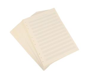 PartyKindom Recambio de Papel Manuscrito de Música 12 Líneas y 2 Mm de Espacio, 100 Hojas Resistentes para Cuadernos de Composición, Adecuado para Estudiantes y Músicos