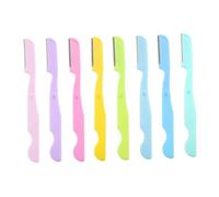 PartyKindom Recortadores de Cejas Plegables para Corte de Cejas y Vello Facial para Mujer de Plástico 8 Piezas, Depilador Facial Color Aleatorio