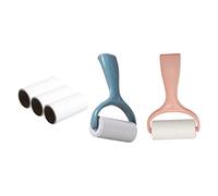 PartyKindom Rodillo Quitapelusas para Mascotas Cepillo de Ropa Reutilizable Papel Removedor de Pelusa Multi Funcional para Ropa y Muebles Pack de Azul y Rosa para y