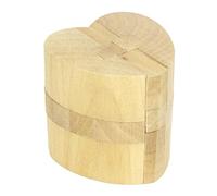 PartyKindom Rompecabezas de Madera para Puzzle Iq Educativo Bloqueo Forma de Corazón Juguete Intelectual Seguro y Resistente para Desarrollo Temprano