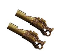 PartyKindom Silbato De Emergencia De Metal Cabeza De Dragón, 2 Piezas, Portátil y Compacto, Para Camping, Senderismo y Actividades Al Aire Libre