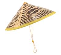 PartyKindom Sombrero de Bambú para Cosplay, Sombrero Tejido Oriental para Fiesta y Escenario, Accesorio Decorativo para Halloween y Presentaciones