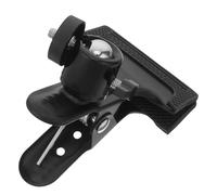 PartyKindom Soporte De Abrazadera Metálico De Alta Resistencia para Cámara con Mini Cabeza Esférica Giratoria 360°, para Grabación Estudio y Vlogging, Clip Ajustable para Trípode Profesional