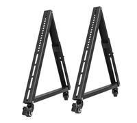 PartyKindom Soporte De TV Móvil para Pantallas De 32-55 Pulgadas, Base Estable De Triángulo Metálico, Soporte De Pedestal Ruedas para Hogares, Dormitorios y Hoteles, Juego Completo