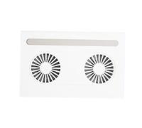 PartyKindom Soporte Portátil para Laptop Multifuncional con Ventiladores de Refrigeración Dual Soporte para Notebook Base Ergonómica Antideslizante Color Blanco