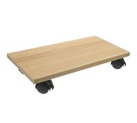 PartyKindom Soporte Rodante para Torre de Computadora Tamaño Mediano, Base de Madera Natural con Ruedas Aplicables, Diseño Móvil para Oficina y Escritorio, Adecuado para CPU de Escritorio