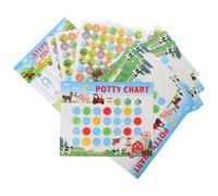 PartyKindom Tabla de Entrenamiento para Ir al Baño Pegatinas Reutilizables Diseño de Animales de Granja Material Seguro sin Irritación para Piel Delicada Ayuda a Fomentar Autonomía y