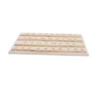 PartyKindom Tablero Alfabeto Braille De Madera para Principiantes Herramienta Táctil para Aprendizaje De Braille Ciegos Tablero Didáctico De Letras y