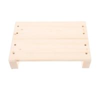 PartyKindom Taburete de Madera bajo 11.81X7.87X2.36 Pulgadas Reposapiés 4 Pegatinas Antideslizantes para Oficina, Cocina, Baño Interior y Exterior
