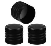 PartyKindom Tapas de Sellado de Aluminio Negro 3piezas Rosca Pequeña para Botellas Domésticas, Diseño Antifugas y Cierre Seguro Que Previene la Oxidación