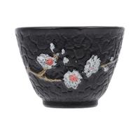 PartyKindom Taza de Té Japonesa de Hierro Fundido Estilo Retro, Copa para Kung-fu Tamaño Medio, Diseño Flor de Ciruelo, Vajilla de Té Tradicional para Hogar y Ceremonias Varios estilos